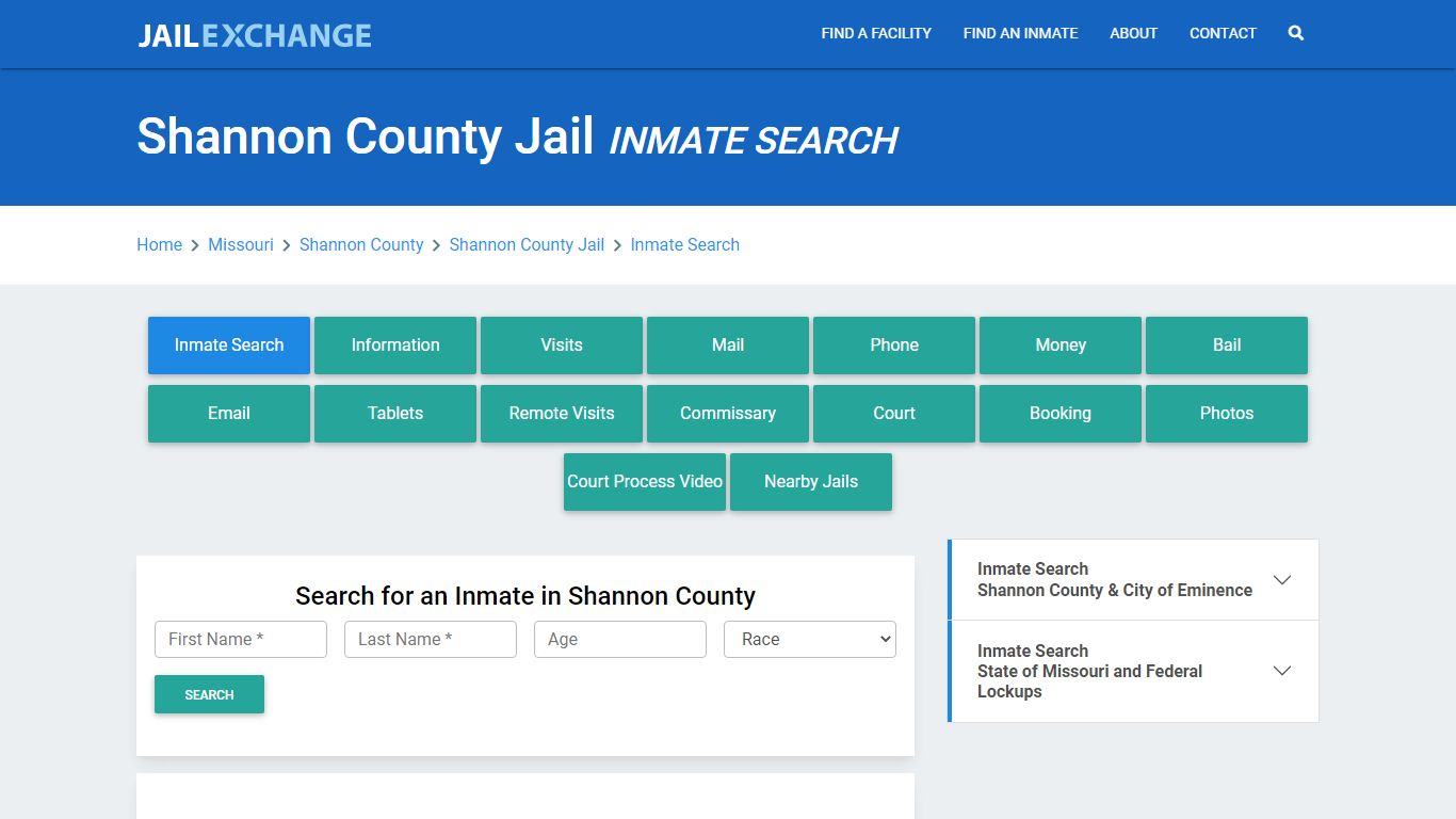 Shannon County Jail, MO Inmate Search: Roster & Mugshots